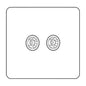 Hoxton Primed White | 2G TV Coaxial Socket
