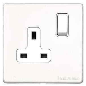 Vintage Range Matt White, XWH - Single Socket (13 Amp)