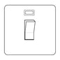 Hoxton Paintable Primed White (Paintable) | 20A Double Pole Switch with Neon