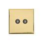 Windsor Range Polished Brass Switches & Sockets, WN1 - TV/FM Diplexed Socket by Heritage Brass By M-Marcus