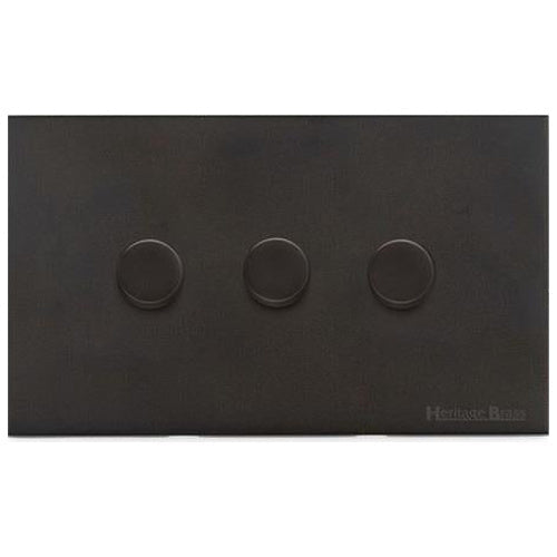 Windsor Range Dark Antique Bronze Switches & Sockets WN95 - 3G Multi Location Primary Dimmer by Heritage Brass By M-Marcus