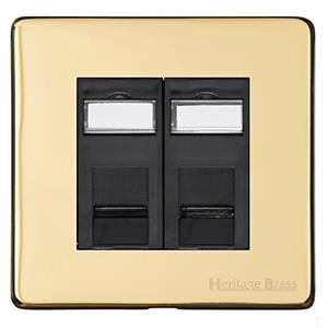 Studio Range Polished Brass, Y01 - 2 Gang CAT6