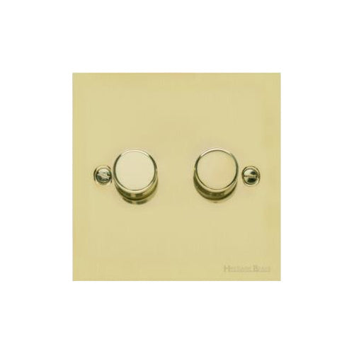 Richmond Elite Range Satin Brass Switches & Sockets, LP44 - 2G Multi Location Secondary Dimmer by Heritage Brass By M-Marcus