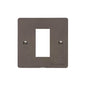 Heritage Brass Stylist Bronze Flat Plate - Round Edge - 1 Module Euro Plate - Type L9 by Heritage Brass By M-Marcus
