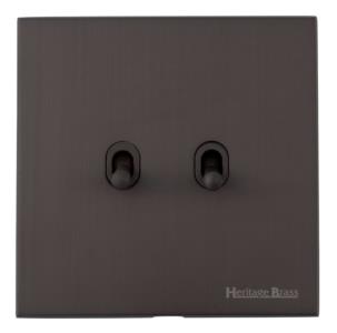 Winchester Range Matt Bronze, W09 - 2 Gang Stockholm Toggle