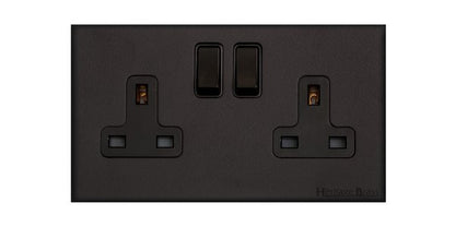 Windsor Range Jet Black (Project Finish) Double Socket (13 Amp)