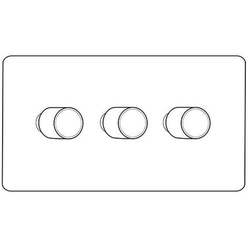Vintage Range Satin Copper 3 Gang Dimmer 250 watts (Compatible with halogen/ incandescent bulbs) by Heritage Brass By M-Marcus