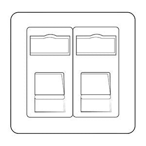 Victorian Elite Range Satin Nickel, R05 - 2 Gang CAT6
