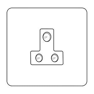 Hoxton Primed White | 5 Amp 3 Round Pin Socket