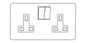 Hoxton Primed White | 2G 13A Socket