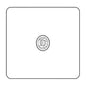 Hoxton Primed White | 1G Non-Isolated TV Coaxial Socket