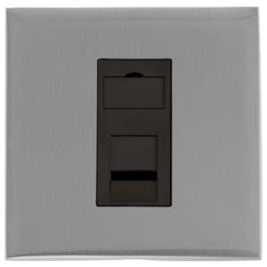 Winchester Range Satin Chrome Silk, W35 - 1 Gang CAT6