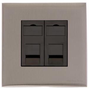 Winchester Range Satin Nickel, W05 - 2 Gang CAT6