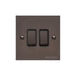 Heritage Brass Stylist Bronze Low Profile Plate - Square Edge - 2 Gang 2-Way Rocker Switch -Type RL9 by Heritage Brass By M-Marcus