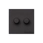 Windsor Range Jet Black (Project Finish) 2 Gang TED Dimmer (Compatible with LED Lamps) by Heritage Brass By M-Marcus