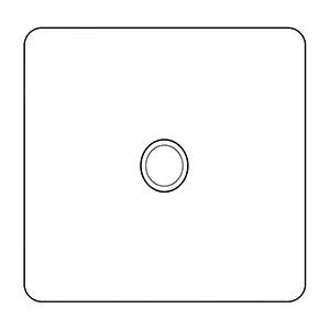 Hoxton Paintable Range Primed White (Paintable) 1 Gang Flex Outlet (20 Amp)