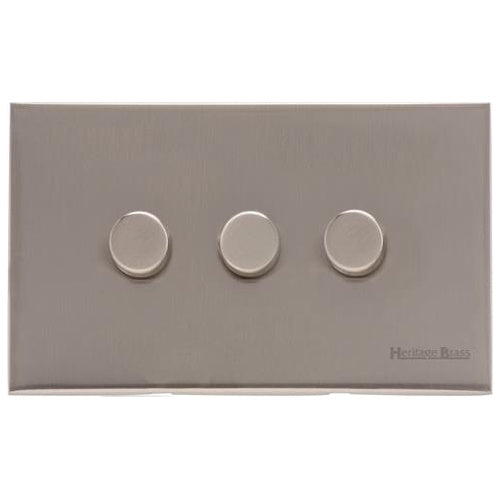 Windsor Range Satin Nickel Switches & Sockets, WN5 - 3G Multi Location Secondary Dimmer by Heritage Brass By M-Marcus
