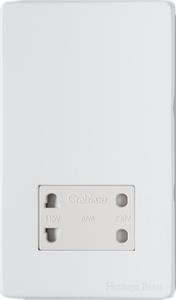 Vintage Range Gloss White Switches & Sockets, XGL - Shaver Socket Output Voltage 110/240V by Heritage Brass By M-Marcus