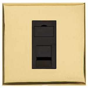 Winchester Range Polished Brass, W01 - 1 Gang CAT6