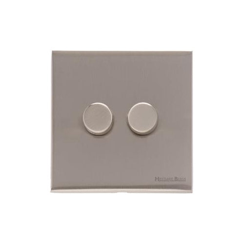 Windsor Range Satin Nickel Switches & Sockets, WN5 - 2G Multi Location Secondary Dimmer by Heritage Brass By M-Marcus
