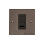 Heritage Brass Stylist Bronze Flat Plate - Square Edge - 1 Gang CAT6 - Type QL9 by Heritage Brass By M-Marcus