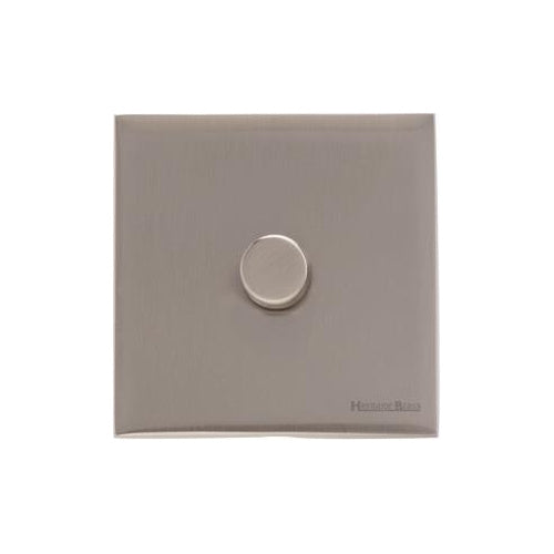 Windsor Range Satin Nickel Switches & Sockets, WN5 - 1 Gang TED Dimmer (Compatible with LED Lamps) by Heritage Brass By M-Marcus