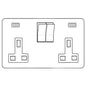 Windsor Range Matt Bronze Switches & Sockets, WN9 - 2G 13A Socket with USB-C+C by Heritage Brass By M-Marcus