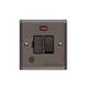 Elite Stepped Plate Range Matt Bronze Switches & Sockets, S09 - Switched Spur with Neon + Cord (13 Amp) by Heritage Brass By M-Marcus