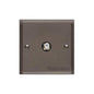 Elite Stepped Plate Range Matt Bronze Switches & Sockets, S09 - 1 Gang Satellite Socket by Heritage Brass By M-Marcus
