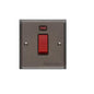 Elite Stepped Plate Range Matt Bronze Switches & Sockets, S09 - 45A DP Cooker Switch with Neon (single plate) by Heritage Brass By M-Marcus