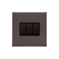 Windsor Range Matt Bronze Switches & Sockets, WN9 - 3 Gang Rocker Switch by Heritage Brass By M-Marcus