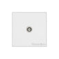 Windsor Range Matt White Switches & Sockets, WNW - 1 Gang Isolated TV Coaxial Socket by Heritage Brass By M-Marcus