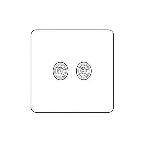 Heritage Brass Stylist Bronze Low Profile Plate - Square Edge - TV/FM Diplexed Socket -Type RL9 by Heritage Brass By M-Marcus