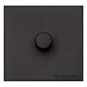 Windsor Range Jet Black (Project Finish) 1 Gang TED Dimmer (Compatible with LED Lamps)