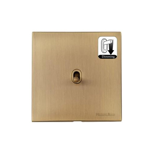 Winchester Range Antique Brass Switches & Sockets, W91 - 1 Gang Dimming Stockholm Toggle by Heritage Brass By M-Marcus