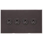 Windsor Range Matt Bronze Switches & Sockets, WN9 - 4 Gang Toggle Switch by Heritage Brass By M-Marcus