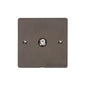 Heritage Brass Stylist Bronze Flat Plate - Round Edge - 1 Gang Satellite Socket - Type L9 by Heritage Brass By M-Marcus
