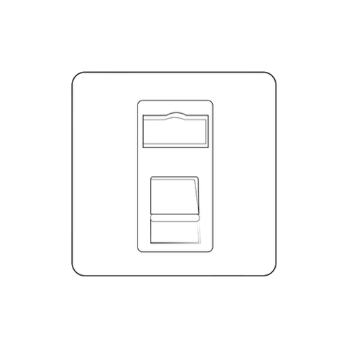 Primed White Screwless YPW-1 Gang RJ45 by Heritage Brass By M-Marcus