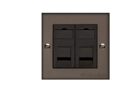 Bauhaus Range Matt Bronze, BH9 - 2 Gang CAT6