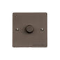 Elite Flat Plate Range Matt Bronze Switches & Sockets, T09 - 1 Gang Dimmer 400 watts (Compatible with halogen/ incandescent bulbs) by Heritage Brass By M-Marcus