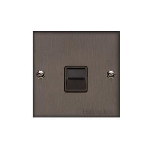 Heritage Brass Stylist Bronze Low Profile Plate - Square Edge - 1 Gang Secondary Line Socket -Type RL9 by Heritage Brass By M-Marcus