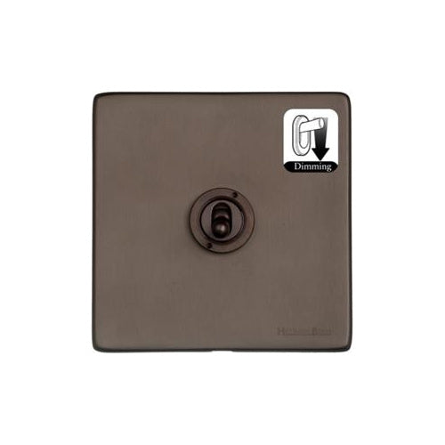 Vintage Range Matt Bronze Switches & Sockets, X09 - 1 Gang Dimming Toggle Switch by Heritage Brass By M-Marcus
