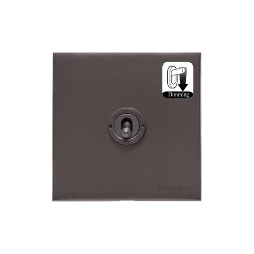 Winchester Range Matt Bronze Switches & Sockets, W09 - 1 Gang Dimming Toggle Switch by Heritage Brass By M-Marcus