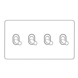 Vintage Range Rustic Copper, XRC - 4 Gang Stockholm Toggle