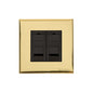 Windsor Range Polished Brass Switches & Sockets, WN1 - 2 Gang Secondary Line Socket by Heritage Brass By M-Marcus