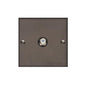 Heritage Brass Stylist Bronze Low Profile Plate - Square Edge - 1 Gang Satellite Socket -Type RL9 by Heritage Brass By M-Marcus
