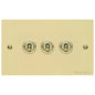 Richmond Elite Range Satin Brass Switches & Sockets, LP44 - 3 Gang Toggle Switch by Heritage Brass By M-Marcus