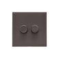 Windsor Range Matt Bronze Switches & Sockets, WN9 - 2 Gang TED Dimmer (Compatible with LED Lamps) by Heritage Brass By M-Marcus