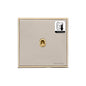 Executive Range Satin Nickel with Polished Brass Switches & Sockets, EX15 - 1 Gang Dimming Stockholm Toggle by Heritage Brass By M-Marcus