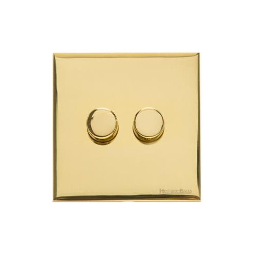 Windsor Range Polished Brass Switches & Sockets, WN1 - 2G Multi Location Primary Dimmer by Heritage Brass By M-Marcus